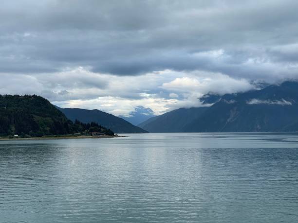istock Looking at the snow-capped mountains from the sea 1677395239