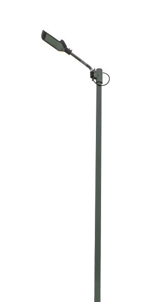 street lamp isolated on white background clipping path and alpha channel