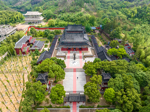 Aerial photography of ancient buildings, Jiangxi, China