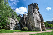 Adrspach-Teplice Rock Town and footpath in Czech Republic