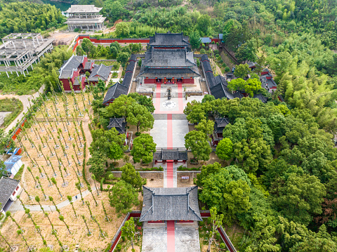 Aerial photography of ancient buildings, Jiangxi, China