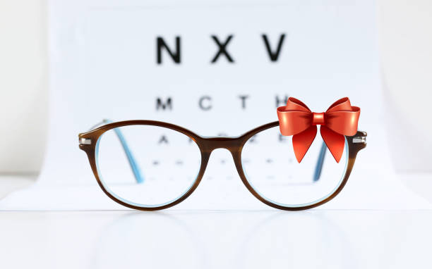 istock Christmas eyeglasses gift card. 1677497902