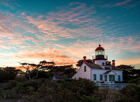 California lighthouse. Point Pinos lighthouse in Monterey, California.