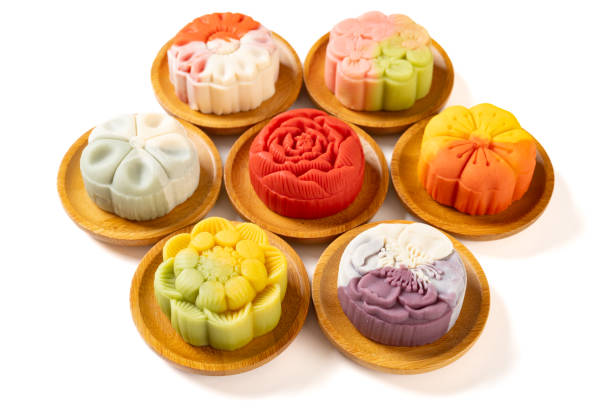 istock angle view trendy different flower shapes mooncakes on white horizontal composition 1677532210