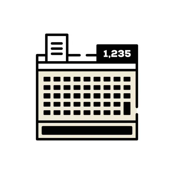 Vector illustration of Checkout Simple Line Icon