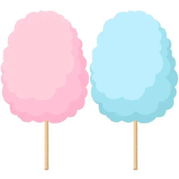 Vector illustration of Cotton candy