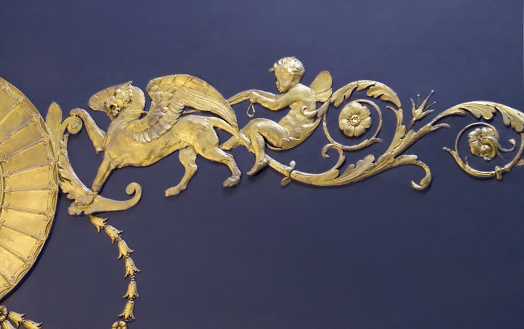 fantastic figures with an equestrian theme in an antique motif for a delicate interior design