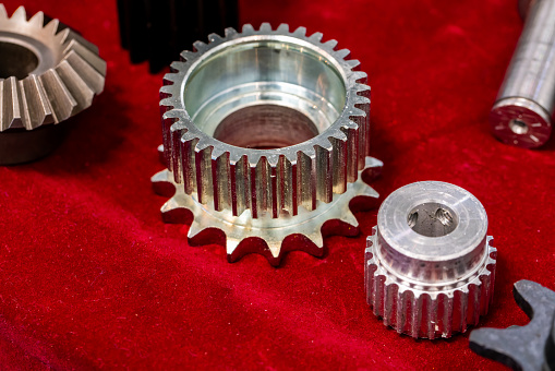 Assorted metal gears
