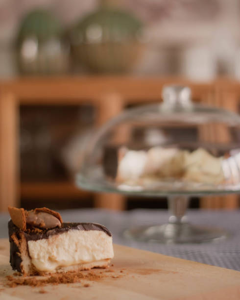 istock piece of cake with chocolate served on a plate 1677571501
