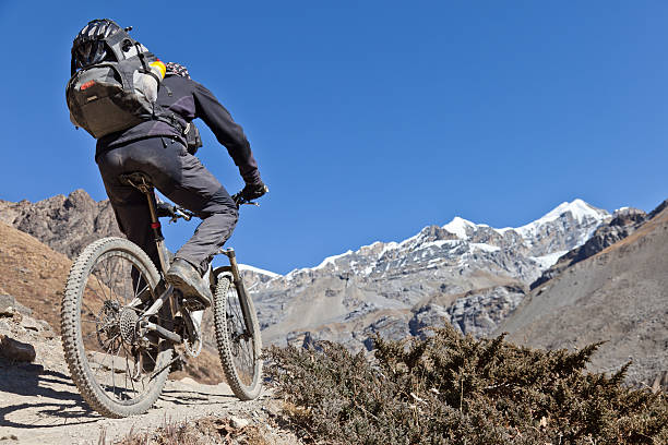 istock Thorung uphill biking, Nepal 167761027