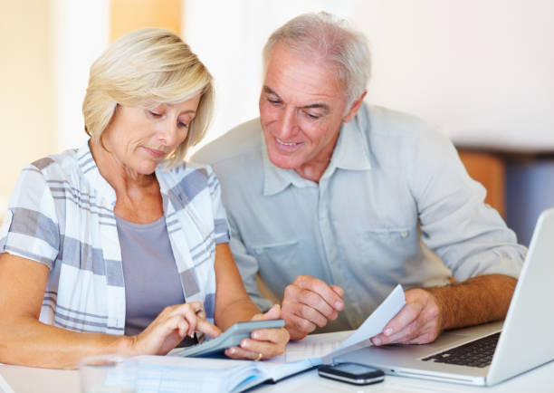 istock Senior couple happy about their budgeting 167761280