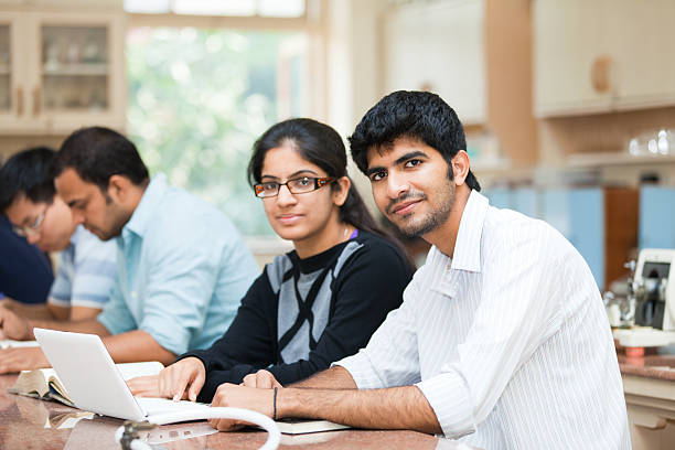 indian students indian students in a class room culture of india stock pictures, royalty-free photos & images