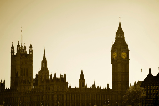 London skyline, Big Ben, Houses of Parliament, Westminster Abbey, London, England, UK, Europe