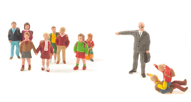 Teacher with pupils figurine abstract