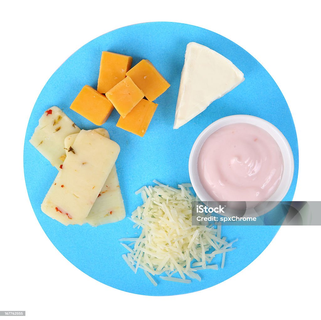 Assiette Pyramide alimentaire-produits laitiers - Photo de Pyramide alimentaire libre de droits