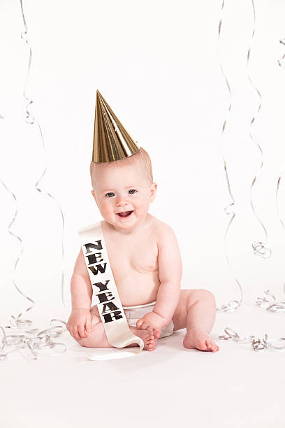 Happy New Year's Baby stock photo