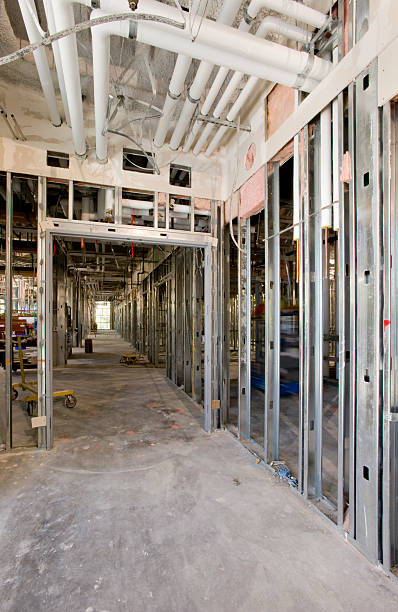 istock Rough Plumbing and Steel Stud Framing, Commercial Construction 167762875