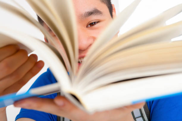 Teenager student studying