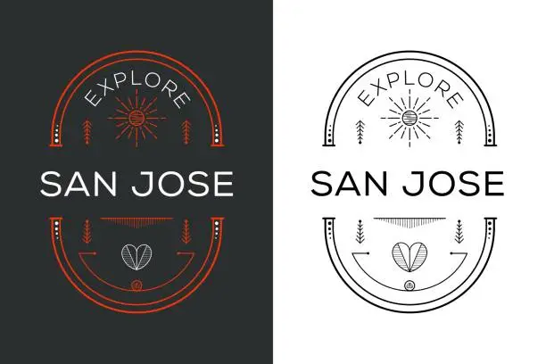 Vector illustration of Explore San Jose Design.