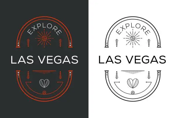 Vector illustration of Explore Las Vegas Design.