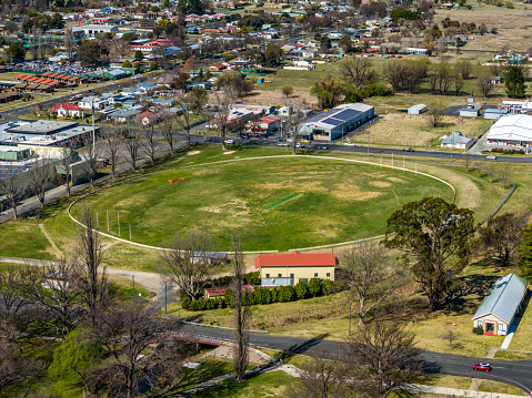 Aerial Image of an Oval at Glen Innes, New South Wales, Australia