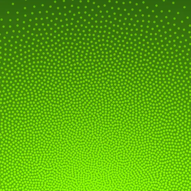 Vector illustration of Abstract design with dots and Green gradients - Stippling Art - Trendy background