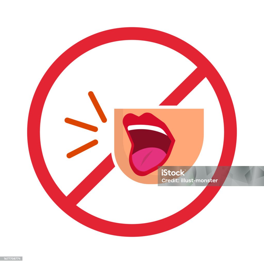 Please Do Not Talk Loudly Please Be Quiet Vector Stock Illustration ...