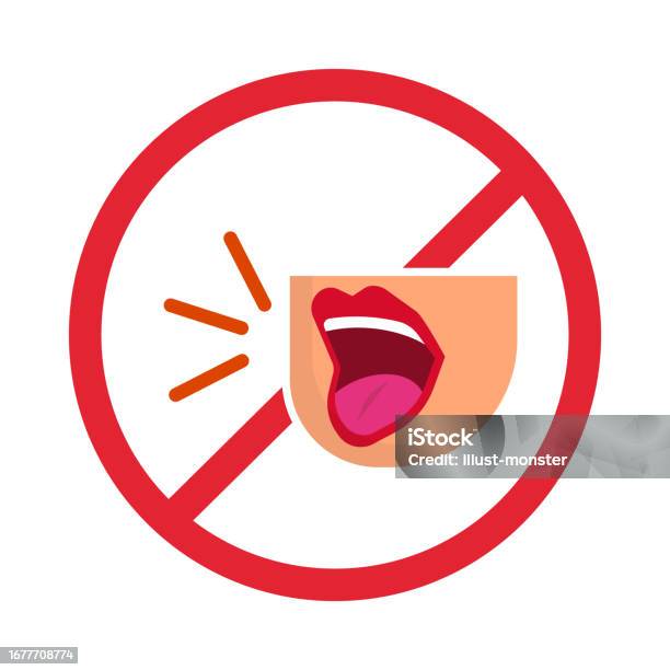 Please Do Not Talk Loudly Please Be Quiet Vector Stock Illustration ...