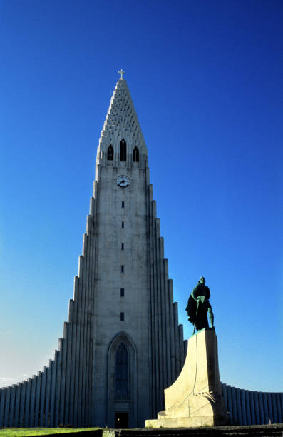 istock Leif Eriksson statue and the Hallgrimskirkja 167770893