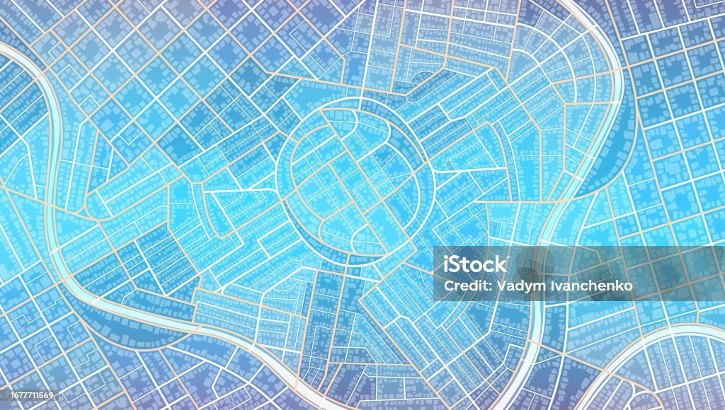 View From Above The Map Buildings Navigate Mapping Technology For ...