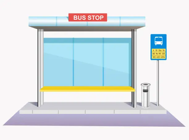 Vector illustration of Bus stop