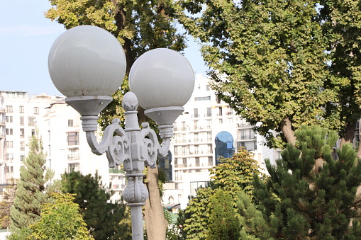 Lanterns on the street of the city of Kiev, Ukraine