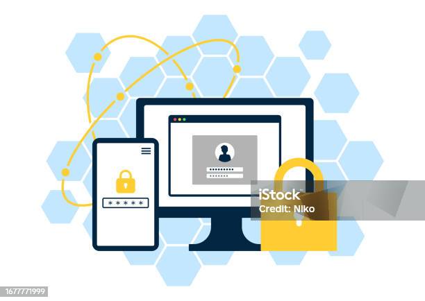 Image Authentification Conceptual Illustration Of Twofactor Authentication Security Management ...