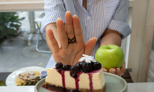 selective focus of  Woman hand gesturing 