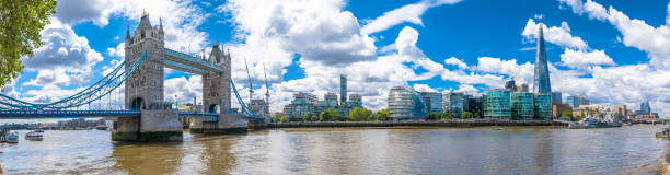 istock Tower bridge and Thames riverfront skyline panoramic view in London 1677784638