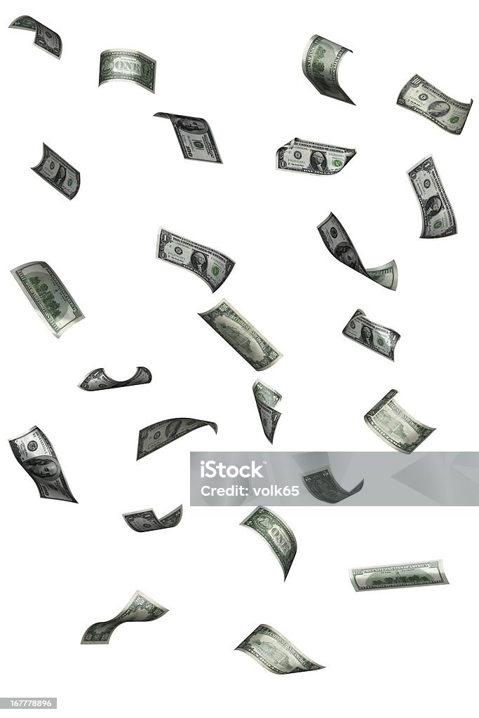 Flotante dollar bills - Foto de stock de Billete de dólar estadounidense libre de derechos