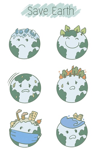 Changes In The World Various Conditions Stock Illustration - Download
