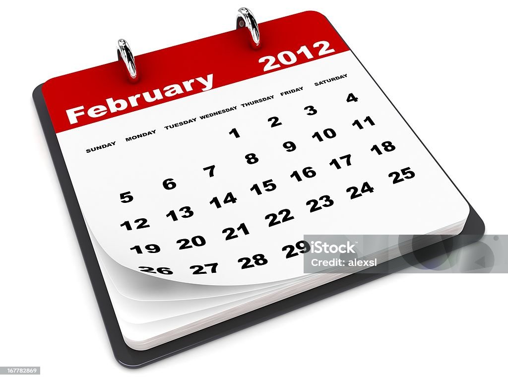 2012 年 2 月カレンダー - 2012年のロイヤリティフリーストックフォト