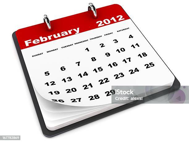 2012 年 2 月カレンダー - 2012年のストックフォトや画像を多数ご用意 - 2012年, カットアウト, カレンダー