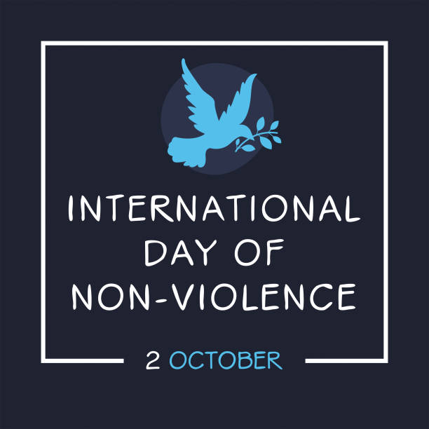 International Day of Non-Violence International Day of Non-Violence, held on 2 October. International Day of Non-Violence stock illustrations