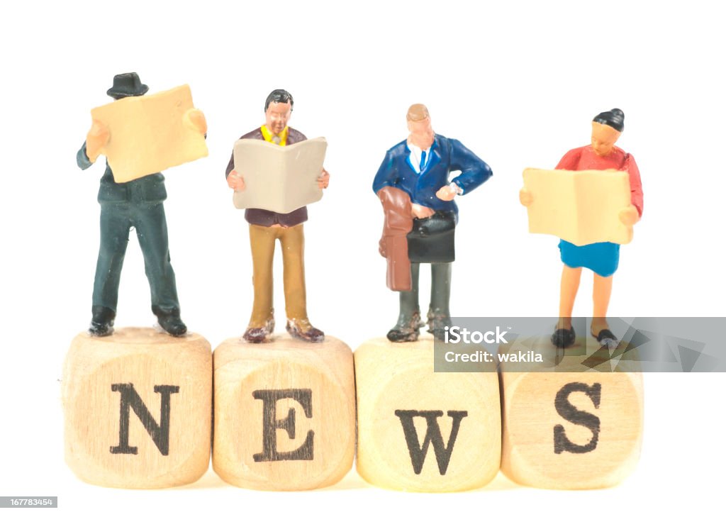 news abstrakte Bild mit kleinen Figuren - Lizenzfrei Figur Stock-Foto