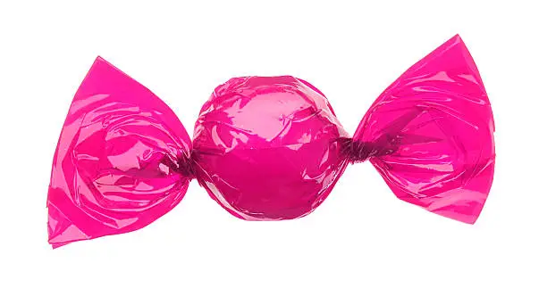 Photo of candy wrapped in pink foil