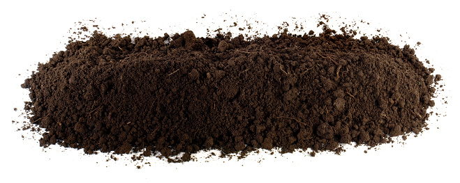 Soil Banner isolated on white Background - Panorama