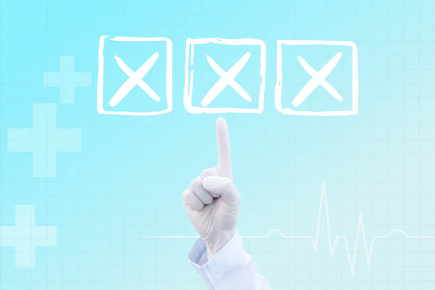 istock Doctor's hands put on gloves Point to the checkbox for the Success Quality Checklist. 1677932793