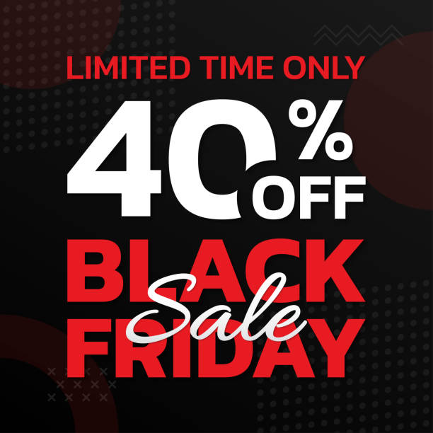 40% price off. Black Friday sale banner design. 40 percent discount icon, label or flyer template. Promotion, marketing poster. Vector illustration. 40% price off. Black Friday sale banner design. 40 percent discount icon, label or flyer template. Promotion, marketing poster. Vector illustration. 40 off stock illustrations