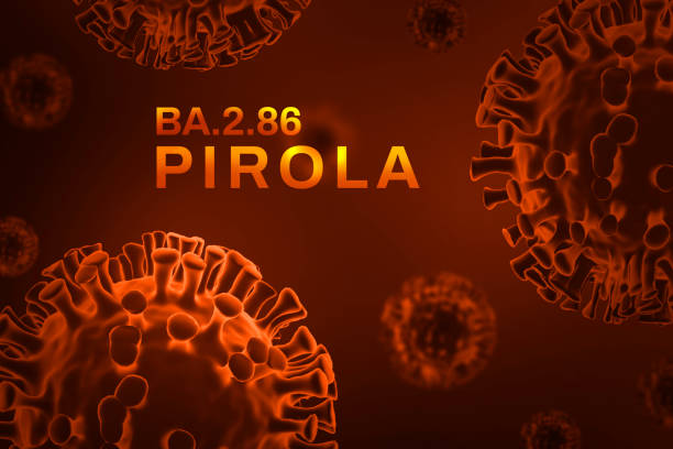 istock BA.2.86 Pirola Coronavirus background with orange glowing shapes and typography. Covid-19 new pirola variant concept backdrop in orange alert colors 1677946134