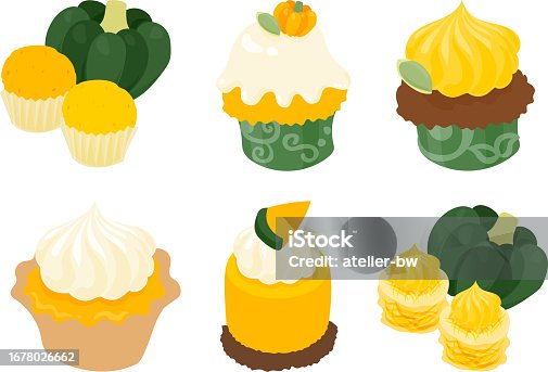 istock Soft and fluffy  pumpkin sweets icon design 1678026662