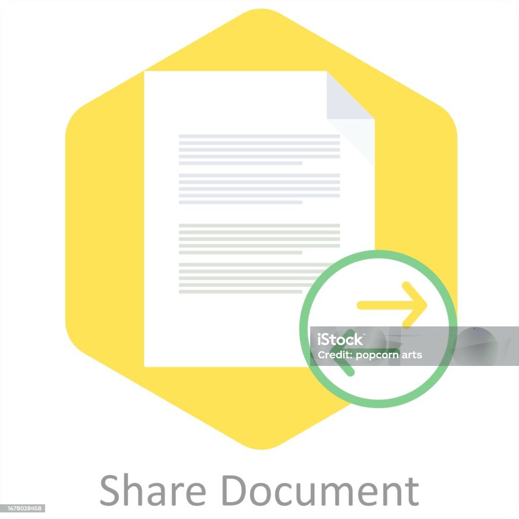 Share Document Stock Illustration - Download Image Now - Concepts ...