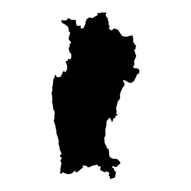 карта региона кокимбо, административное деление чили. - coquimbo region stock illustrations