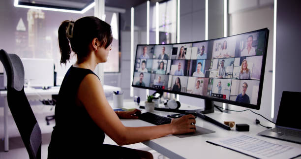 istock Watching Online Video Conference Meeting 1678078565